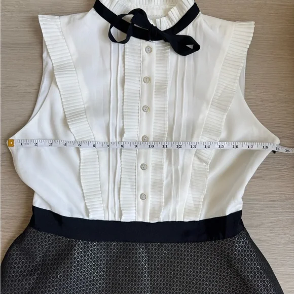 Ted Baker Black and White Midi Dress - Picture 11 of 16